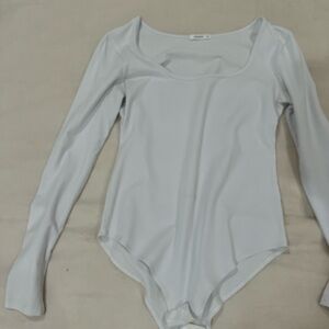 Amazon Women's White Long Sleeve Bodysuit
